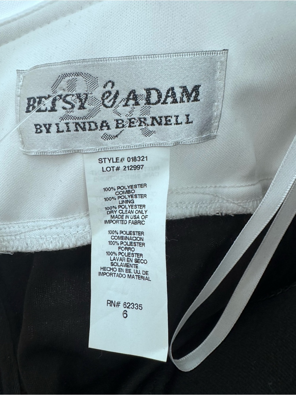 Vintage Black and White 90’s Formal Evening/Prom Dress by Betsy& Adam NWT - Picture 2 of 11